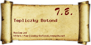 Tepliczky Botond névjegykártya