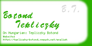 botond tepliczky business card